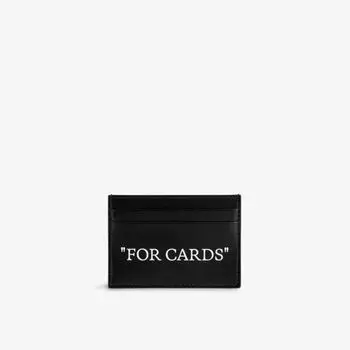 Кожаный картхолдер книжного типа Off-White, черный