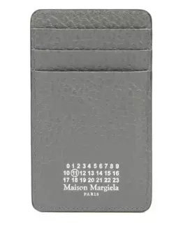 Кожаный картхолдер MAISON MARGIELA, серый