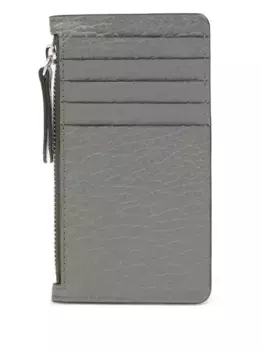 Кожаный картхолдер MAISON MARGIELA, серый