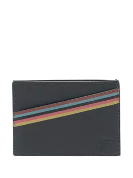 Кожаный картхолдер Paul Smith Artist-Stripe, синий