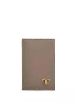 Кожаный картхолдер TOD'S, серый