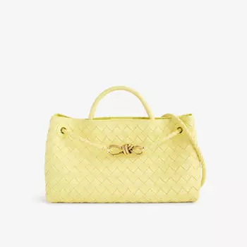 Кожаный клатч andiamo с узором интреччато Bottega Veneta, цвет sher-m bras-sher