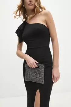 Кожаный клатч Answear.Lab, черный