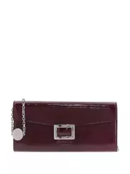 Кожаный клатч Belle Vivier с цепочкой Roger Vivier, красный