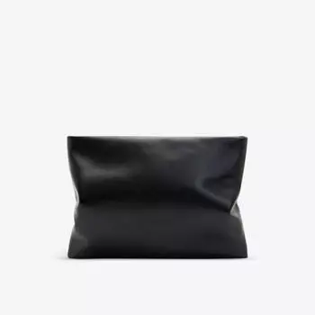 Кожаный клатч bettina с фирменной фурнитурой Allsaints, черный