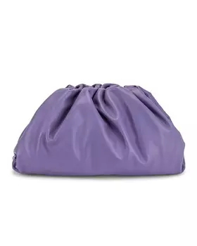 Кожаный клатч Bottega Veneta, цвет Lavender & Silver