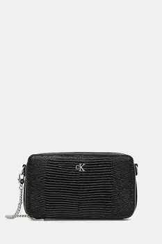 Кожаный клатч Calvin Klein, черный