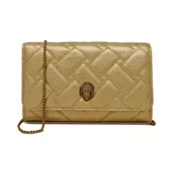 Кожаный клатч Extra Mini Kensington Kurt Geiger, золотой