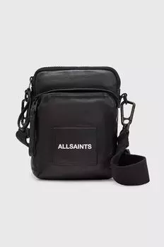 Кожаный клатч Falcon AllSaints, черный