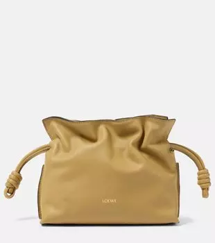 Кожаный клатч flamenco mini mini Loewe, зеленый