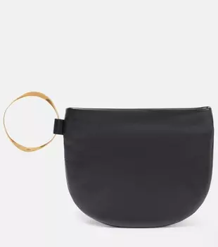 Кожаный клатч Geo The Row, Black Ang