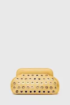 Кожаный клатч Gestuz, желтый