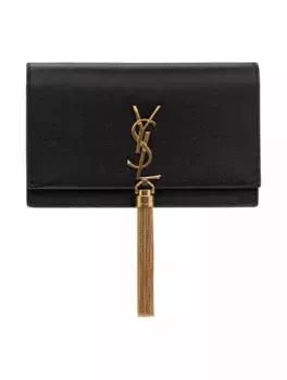 Кожаный клатч Kate Saint Laurent, черный