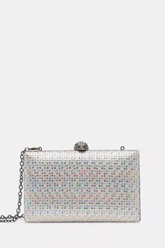 Кожаный клатч KENSINGTON Kurt Geiger London, серебряный