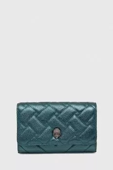 Кожаный клатч Kurt Geiger London, бирюзовый