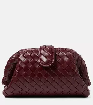 Кожаный клатч Lauren 1980 Intrecciato Bottega Veneta, Barolo-M Brass