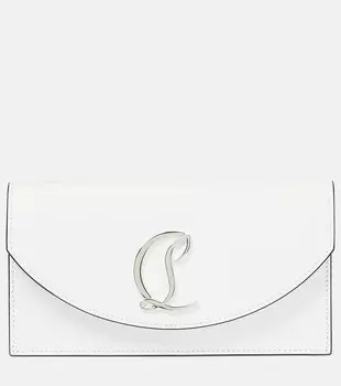 Кожаный клатч Loubi54 Christian Louboutin, белый