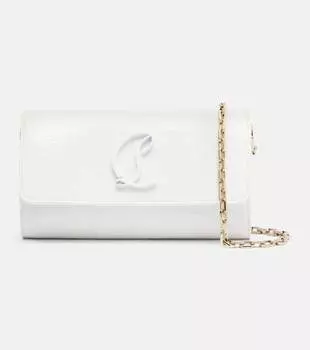 Кожаный клатч Loubi54 Christian Louboutin, белый