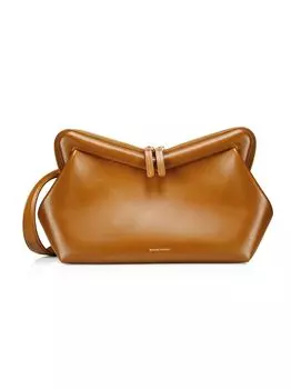 Кожаный клатч M Frame Mansur Gavriel, кэмел