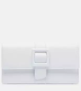 Кожаный клатч Maygot Manolo Blahnik, белый