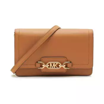 Кожаный клатч Michael Kors, коричневый