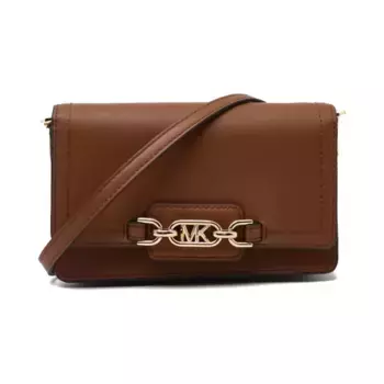 Кожаный клатч Michael Kors, коричневый
