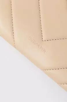 Кожаный клатч Patrizia Pepe, бежевый