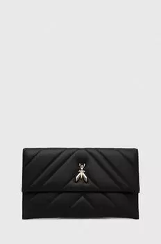 Кожаный клатч Patrizia Pepe, черный