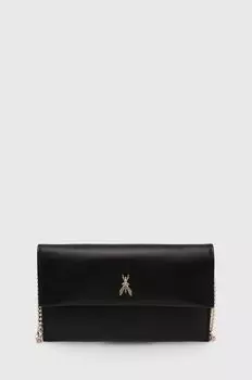 Кожаный клатч Patrizia Pepe, черный
