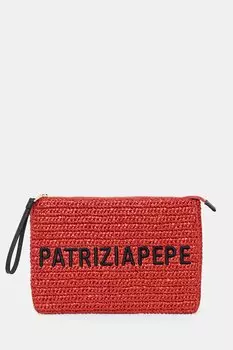 Кожаный клатч Patrizia Pepe, красный