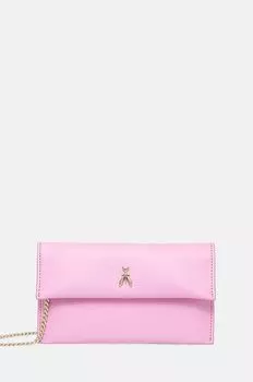 Кожаный клатч Patrizia Pepe, розовый
