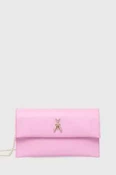 Кожаный клатч Patrizia Pepe, розовый