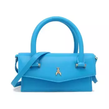 Кожаный клатч Patrizia Pepe, синий