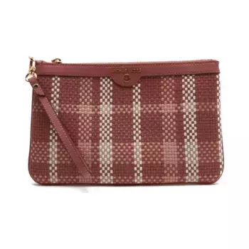 Кожаный клатч с подвеской Jet Set Michael Kors, розовый