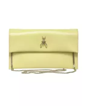 Кожаный клатч с ремешком цепочкой Patrizia Pepe, зеленый