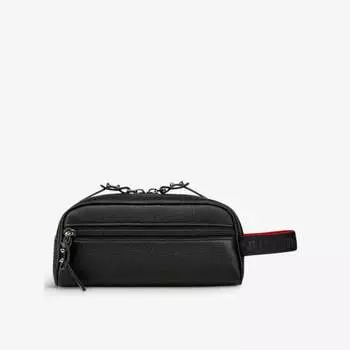 Кожаный клатч с шипами для blaster Christian Louboutin, черный