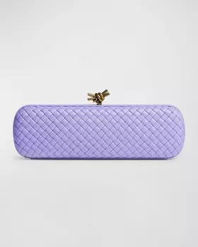 Кожаный клатч с узлом Intreccio Bottega Veneta