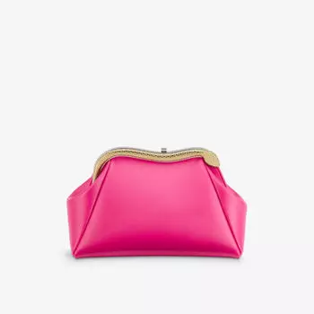 Кожаный клатч Serpentine Bvlgari, фуксия