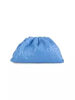 Кожаный клатч The Pouch Bottega Veneta, зеленый
