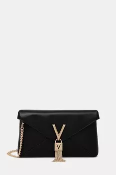 Кожаный клатч Valentino Bags, черный