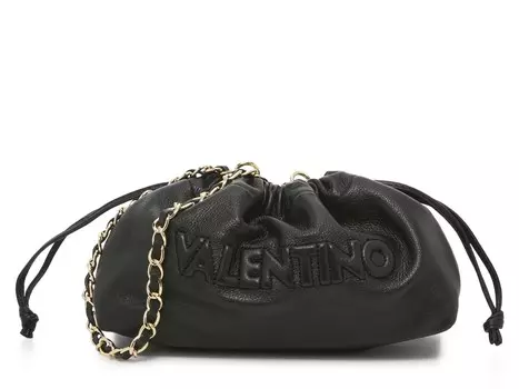 Кожаный клатч Valentino Cara с тиснением, черный