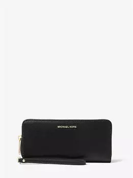 Кожаный континентальный браслет Michael Kors, черный