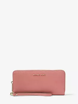 Кожаный континентальный браслет Michael Kors, розовый