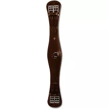 Кожаный короткий ремень с коричневой резинкой WALDHAUSEN, коричневый