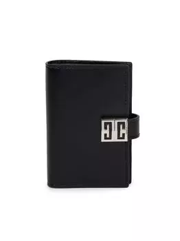 Кожаный кошелек 4G с застежкой-молнией Givenchy, черный