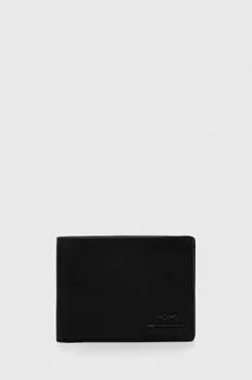 Кожаный кошелек Aeronautica Militare, черный
