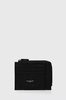 Кожаный кошелек Aeronautica Militare, черный
