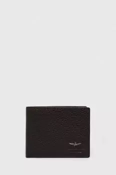 Кожаный кошелек Aeronautica Militare, коричневый