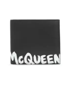 Кожаный кошелек Alexander Mcqueen, черный