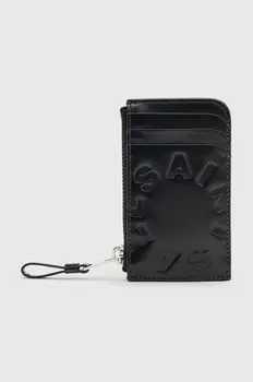 Кожаный кошелек AllSaints ISAMU, черный